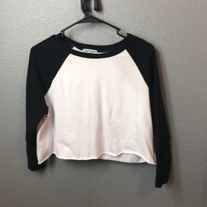 Black and white crop top